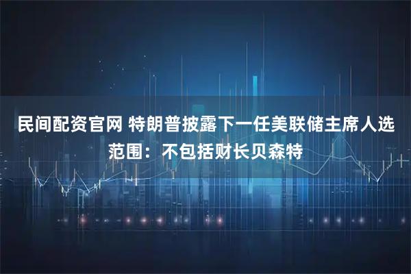 民间配资官网 特朗普披露下一任美联储主席人选范围:不包括财长贝森特