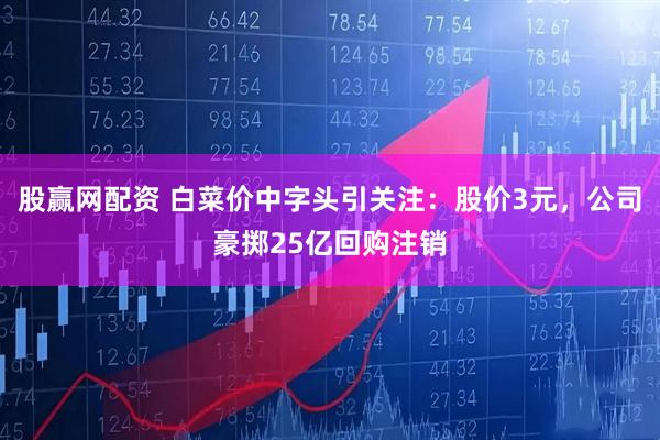 股赢网配资 白菜价中字头引关注：股价3元，公司豪掷25亿回购注销
